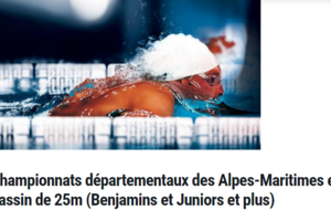 Championnats départementaux des Alpes-Maritimes en bassin de 25m (Benjamins et Juniors et plus)